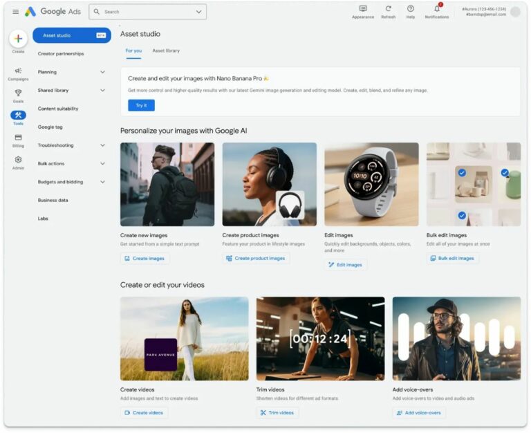 nano banana pro sur google ads